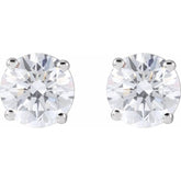 14K White 4 CTW Lab-Grown Diamond Stud Earrings